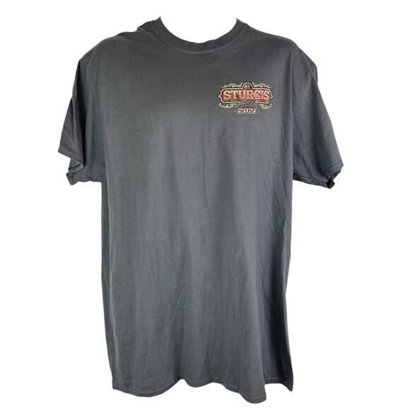 Sturgis Motorcycle Rally Tee Shirt 2021 South Dakota Gray Size XL - Picture 2 of 5